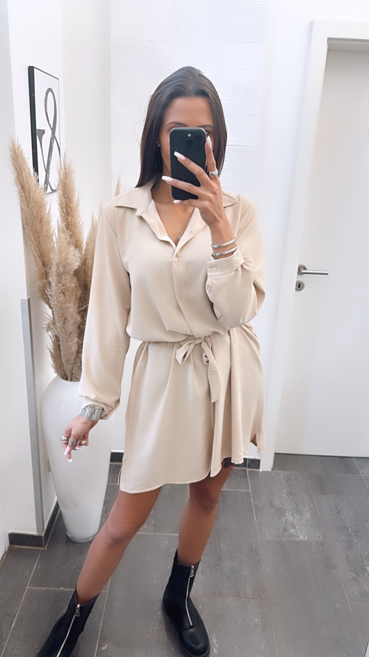 Beiges blusenkleid Clearance